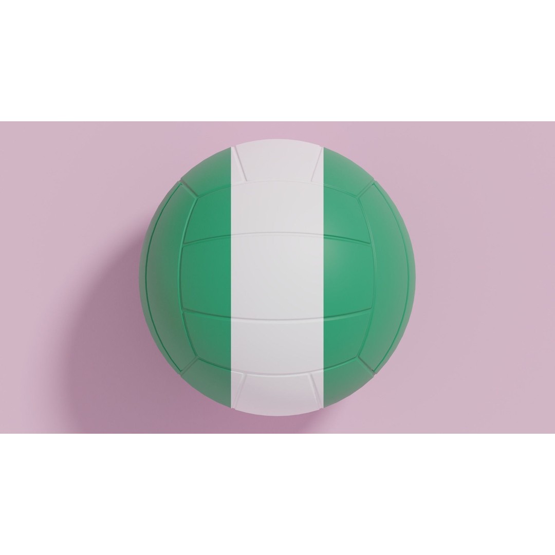 Flag Volleyball Ball 3D Model – Low Poly Sports Collection, FBX, OBJ - View 6