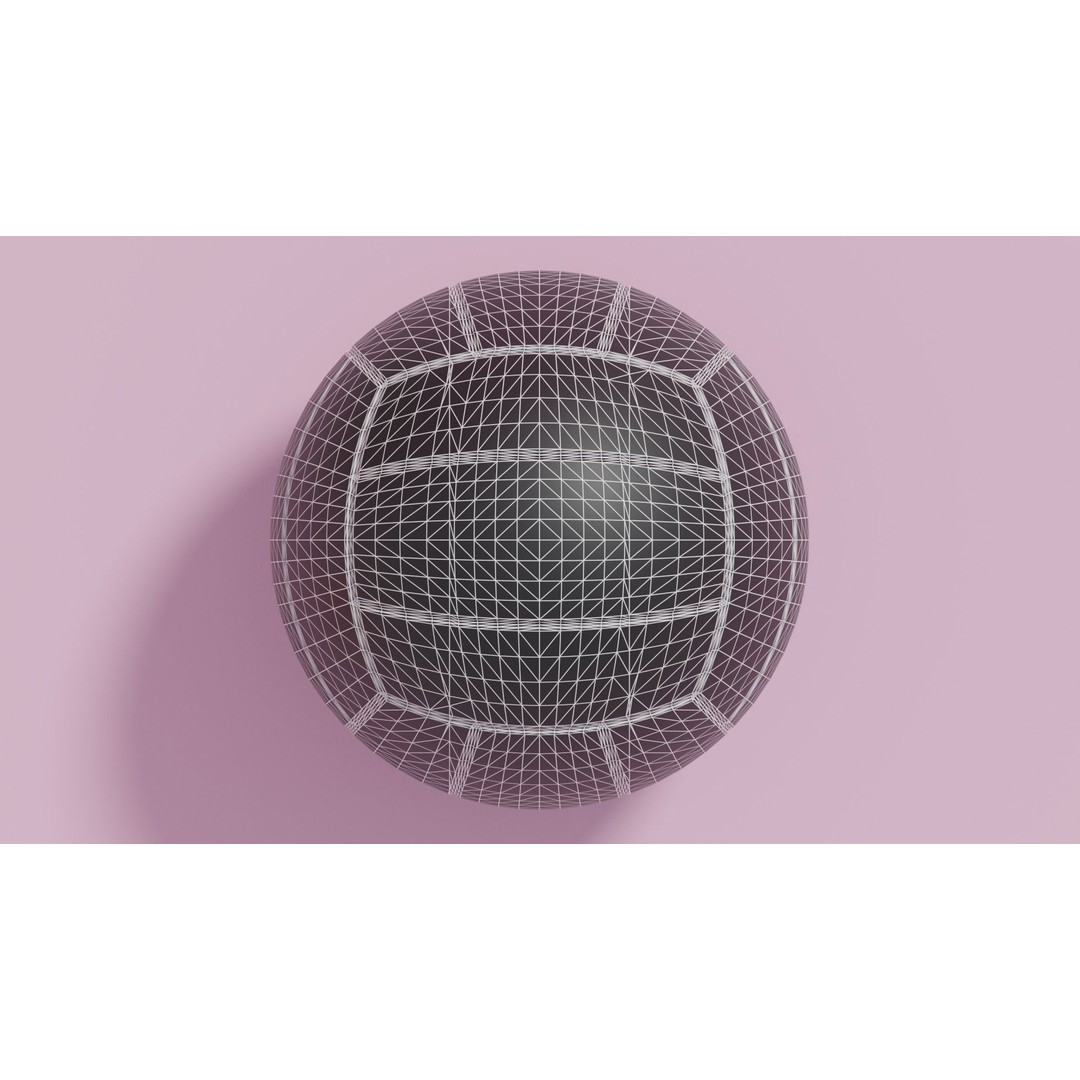 Flag Volleyball Ball 3D Model – Low Poly Sports Collection, FBX, OBJ - View 7