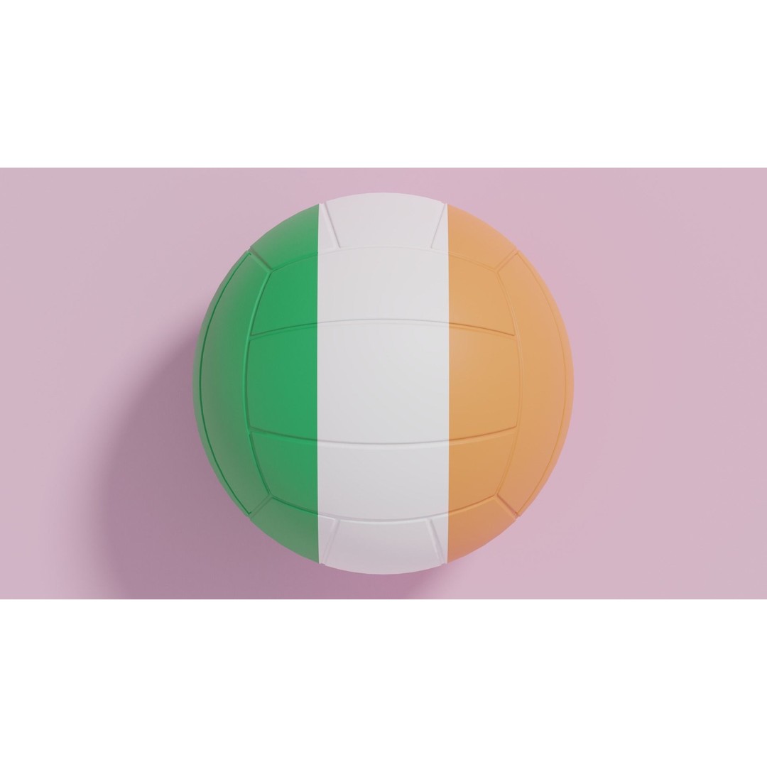 Flag Volleyball Ball 3D Model – Low Poly Sports Collection, FBX, OBJ - View 9