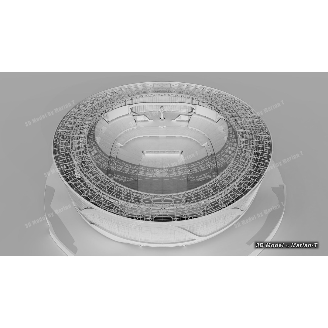 Allegiant Stadium 3D Model – Low Poly Game Asset, FBX, OBJ