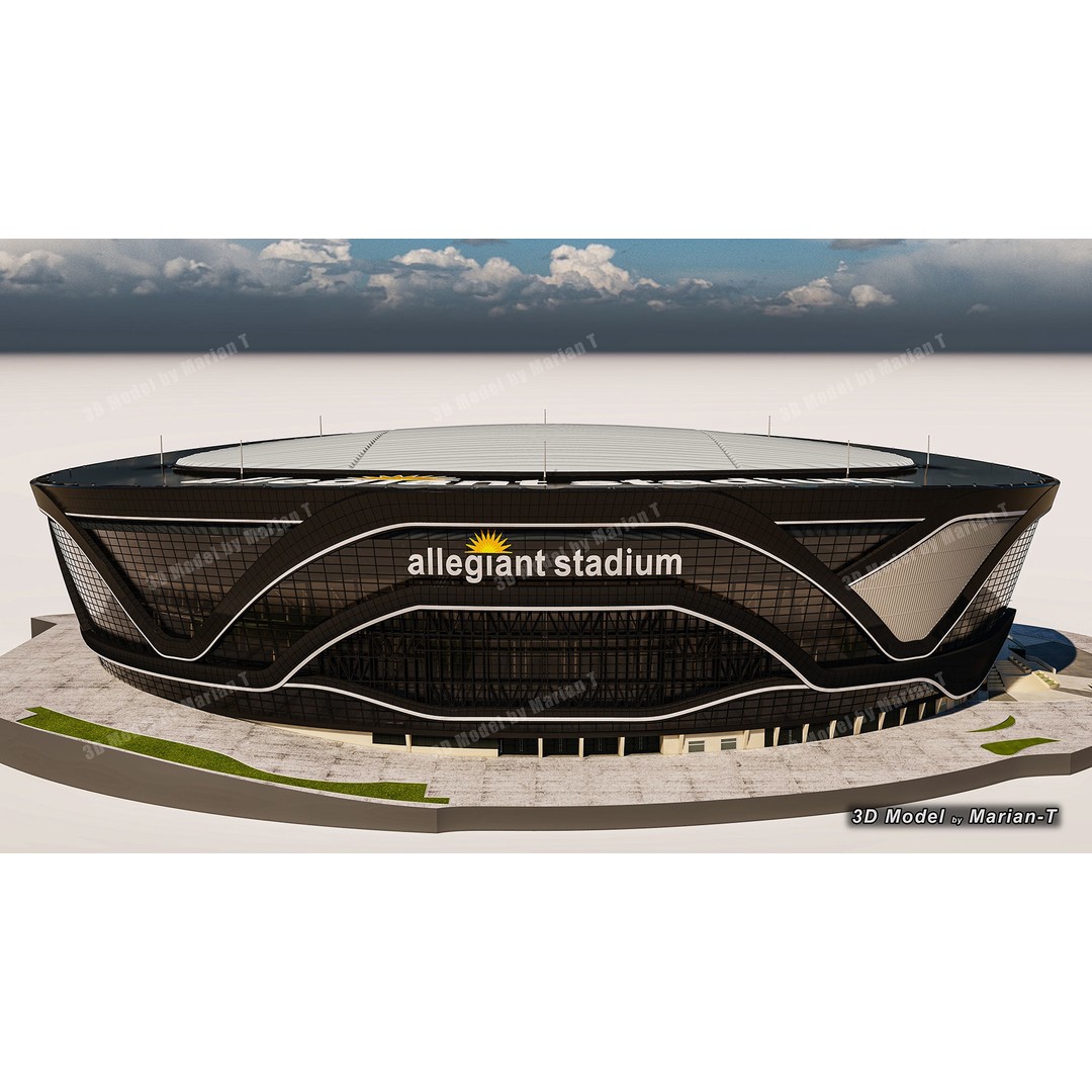 Allegiant Stadium 3D Model – Low Poly Game Asset, FBX, OBJ - View 52