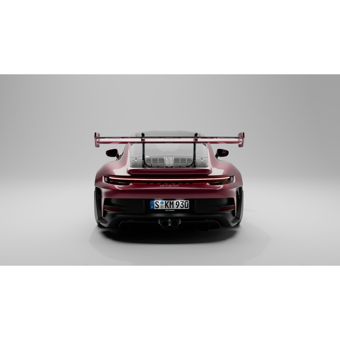 Porsche GT3 RS Cherry 3D Model – High Poly Game Asset, Blender, FBX