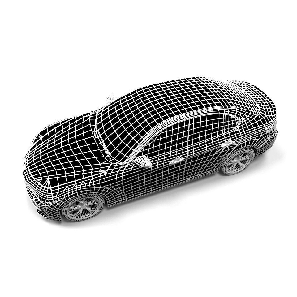 ALFA ROMEO GIULIA 3D Model – Low Poly Sport Car Asset, FBX - View 7