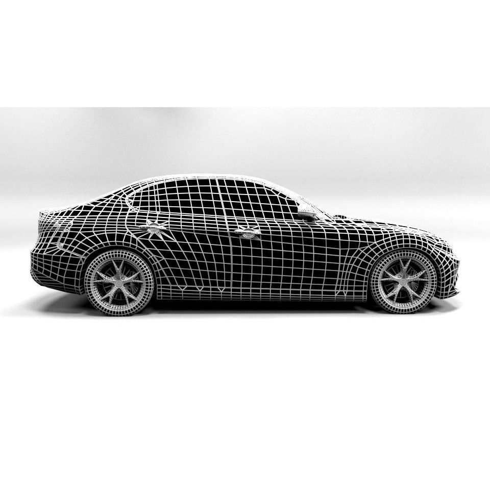 ALFA ROMEO GIULIA 3D Model – Low Poly Sport Car Asset, FBX - View 9