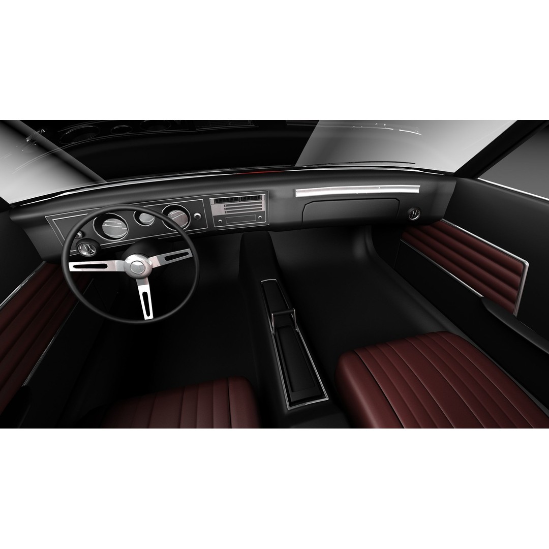 Chevrolet Chevelle SS Convertible 3D Model – High Poly, FBX, Game Ready - View 18