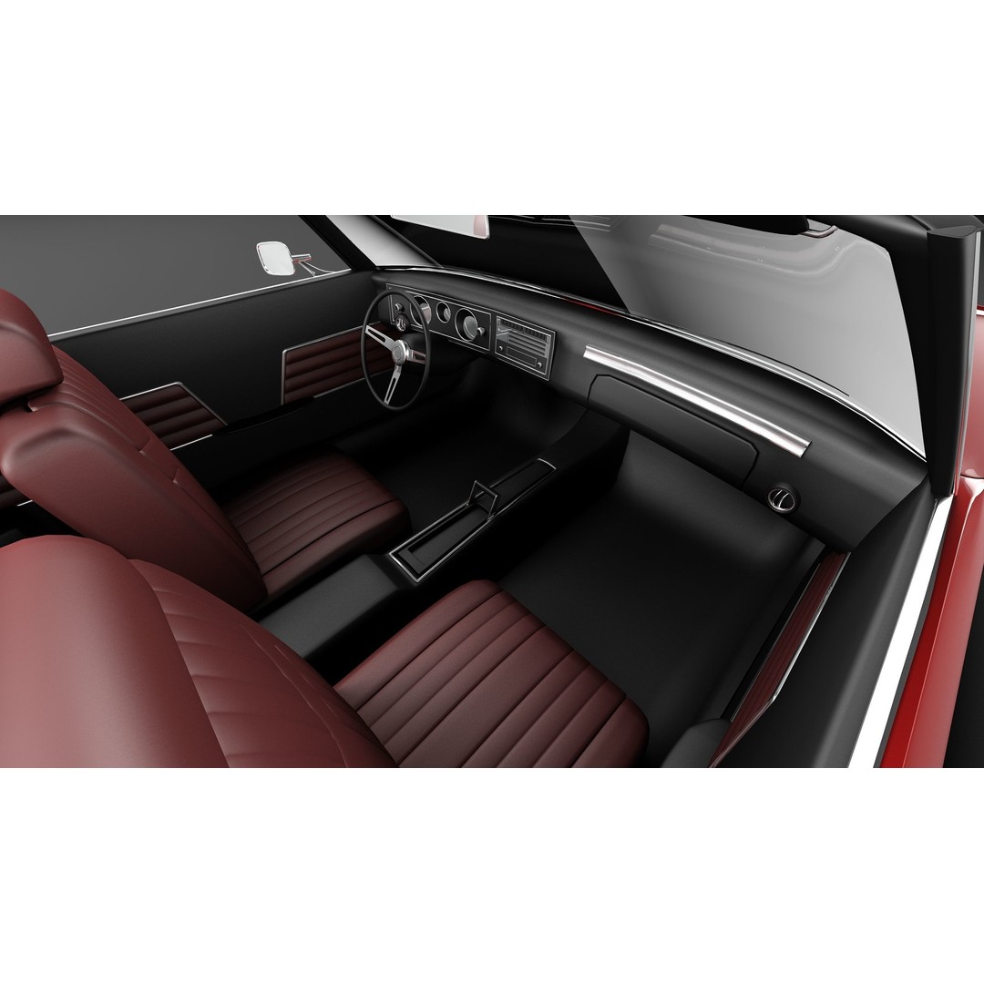 Chevrolet Chevelle SS Convertible 3D Model – High Poly, FBX, Game Ready - View 19