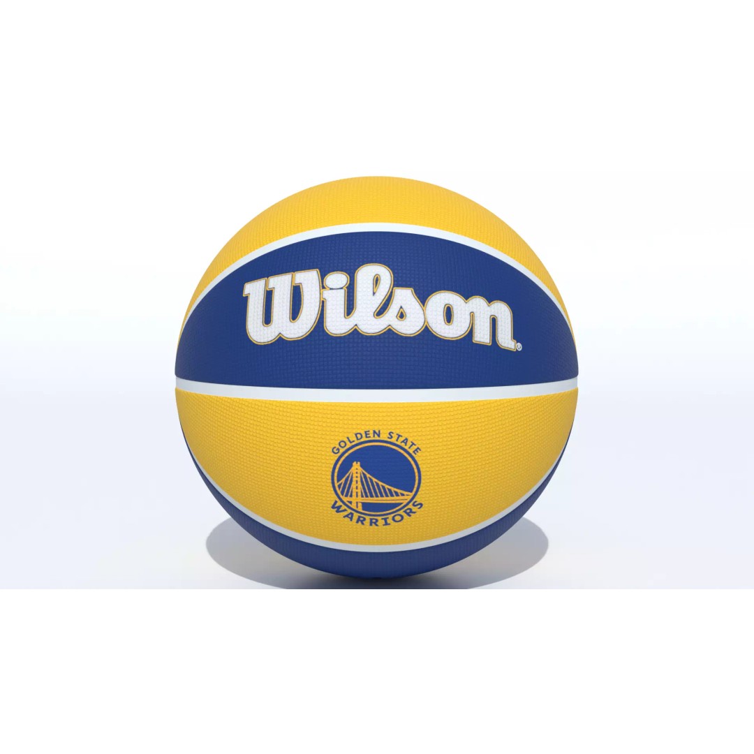 Wilson Golden State Warriors Basketball 3D Model – PBR Textured, Game Ready Formats - View 3