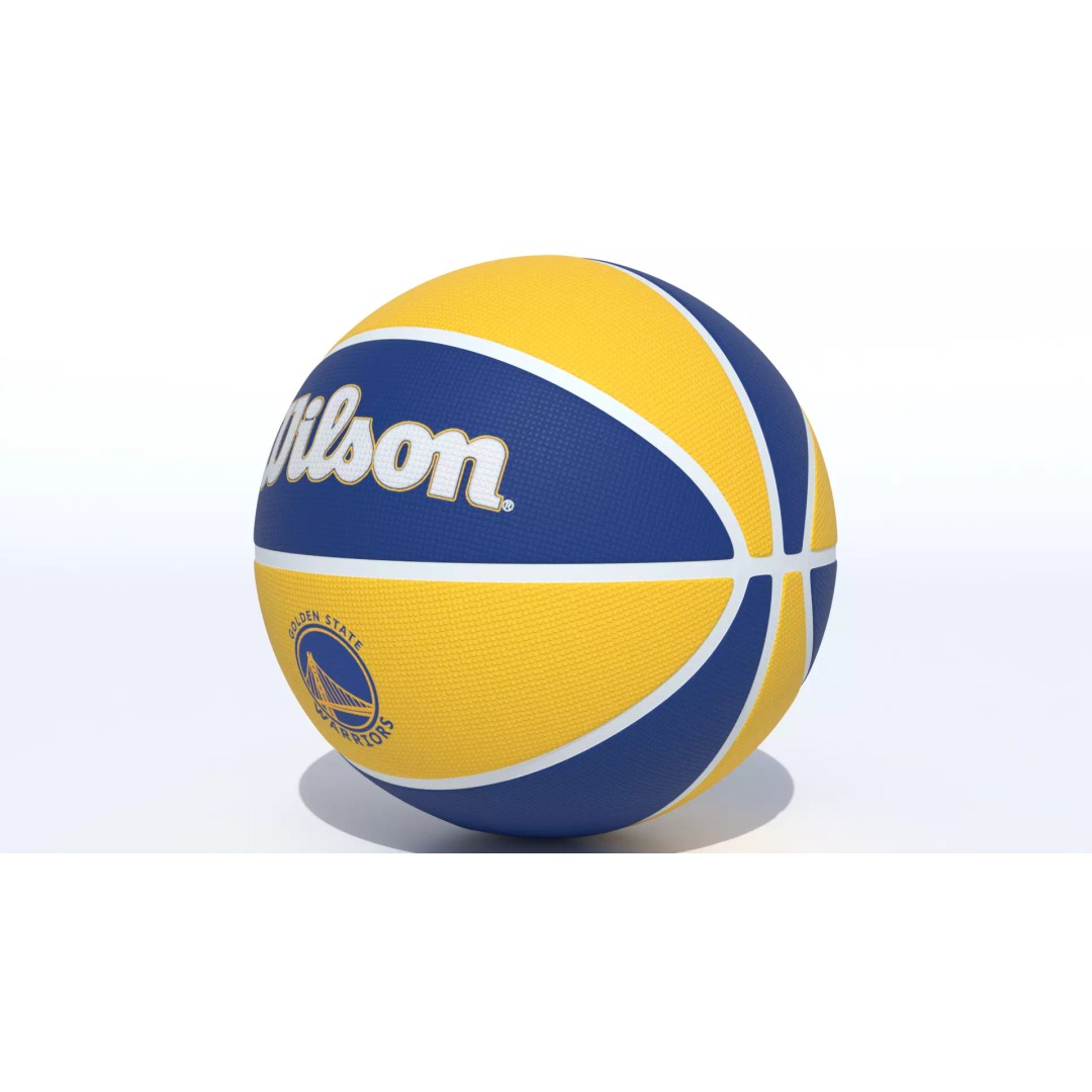 Wilson Golden State Warriors Basketball 3D Model – PBR Textured, Game Ready Formats - View 4