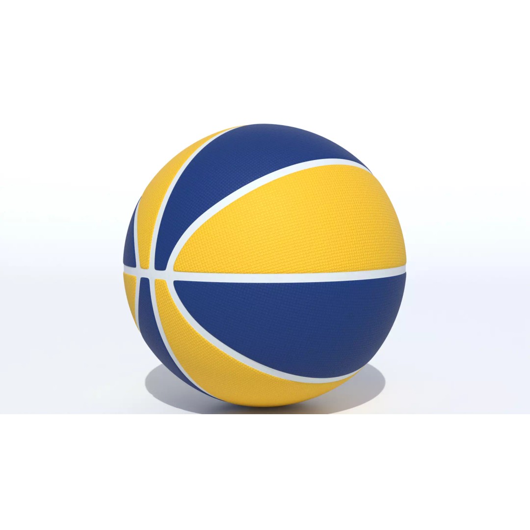 Wilson Golden State Warriors Basketball 3D Model – PBR Textured, Game Ready Formats - View 6