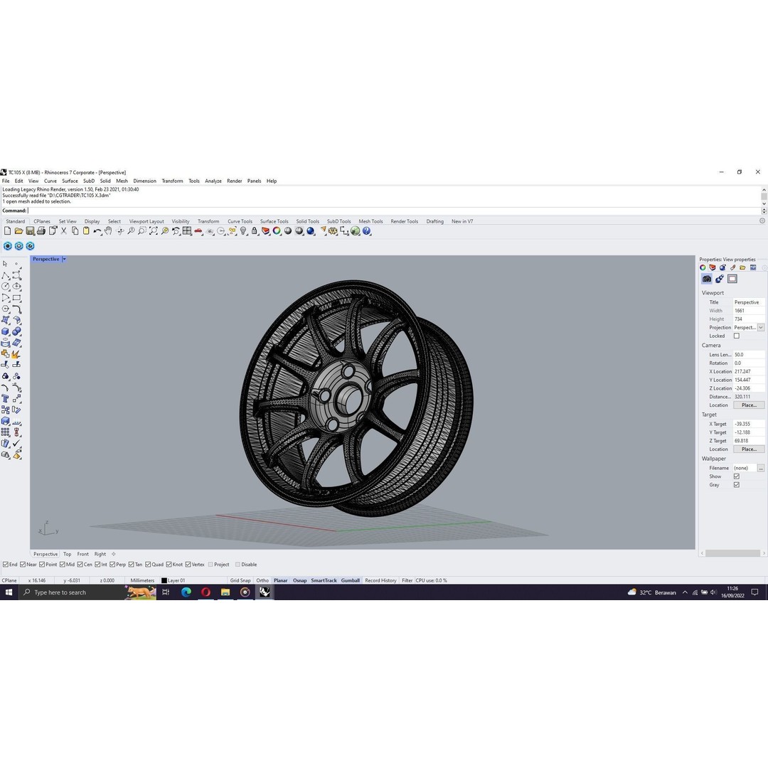 Wedssport TC105-X 3D Model – Flow Forged Vehicle Part, FBX, OBJ - View 23