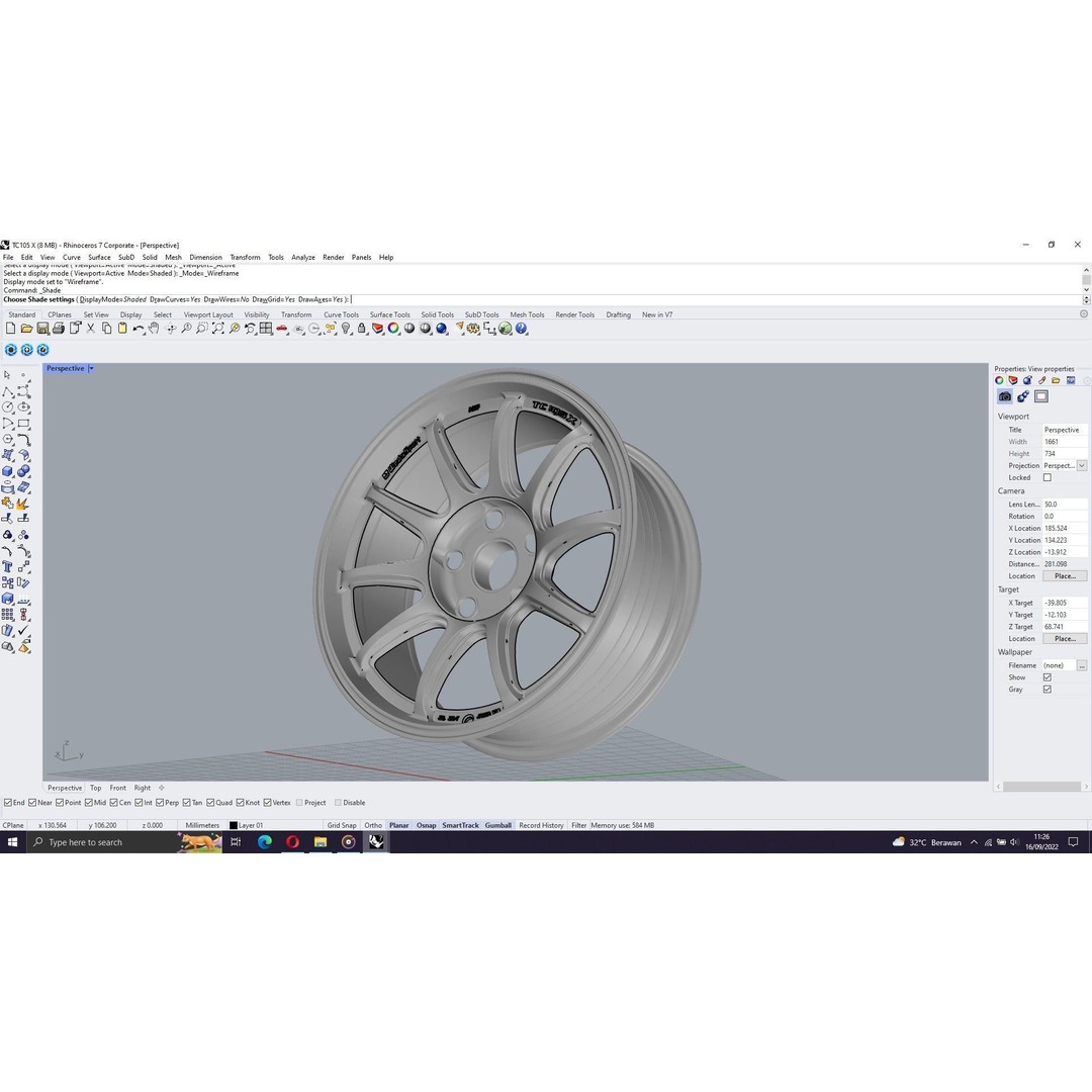 Wedssport TC105-X 3D Model – Flow Forged Vehicle Part, FBX, OBJ - View 24