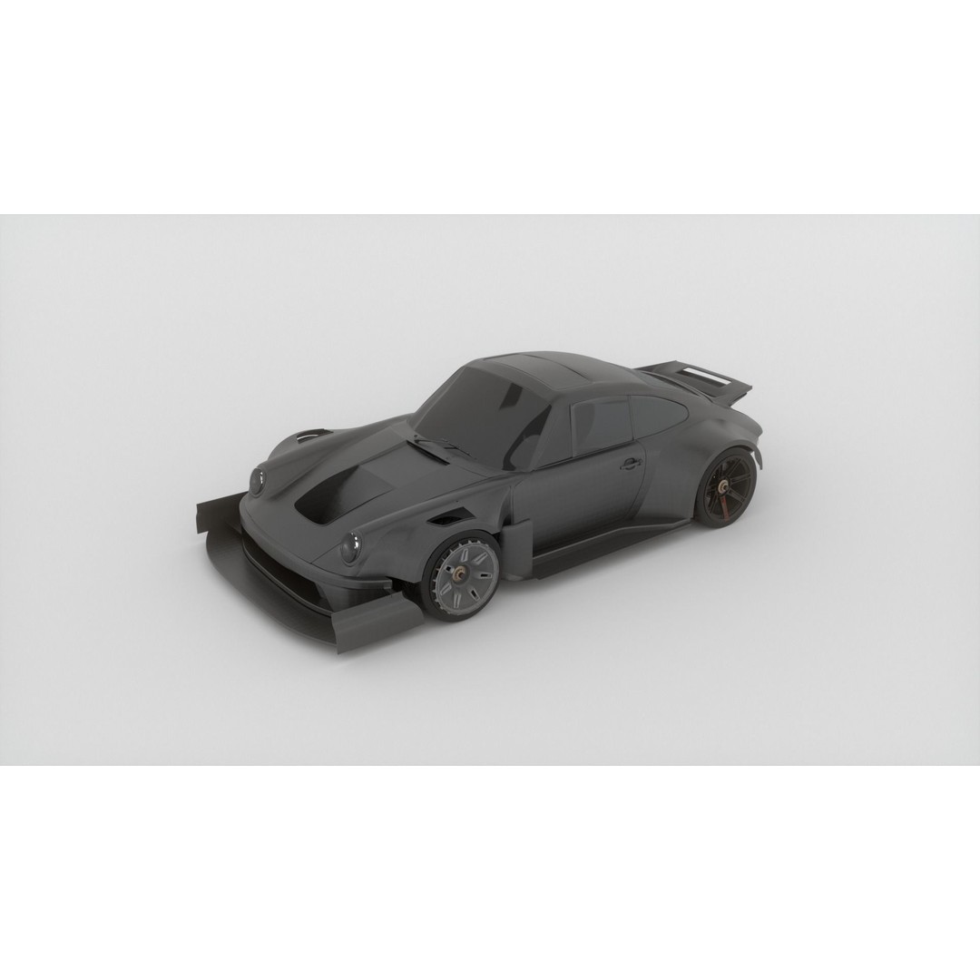 Porsche 911 3D Model – Pikes Peak Wide Body, Game Ready, FBX - View 12