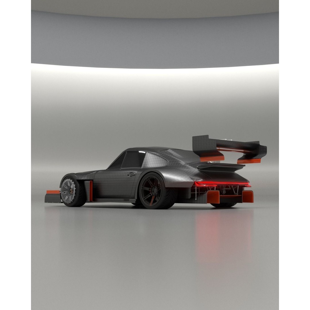 Porsche 911 3D Model – Pikes Peak Wide Body, Game Ready, FBX - View 16