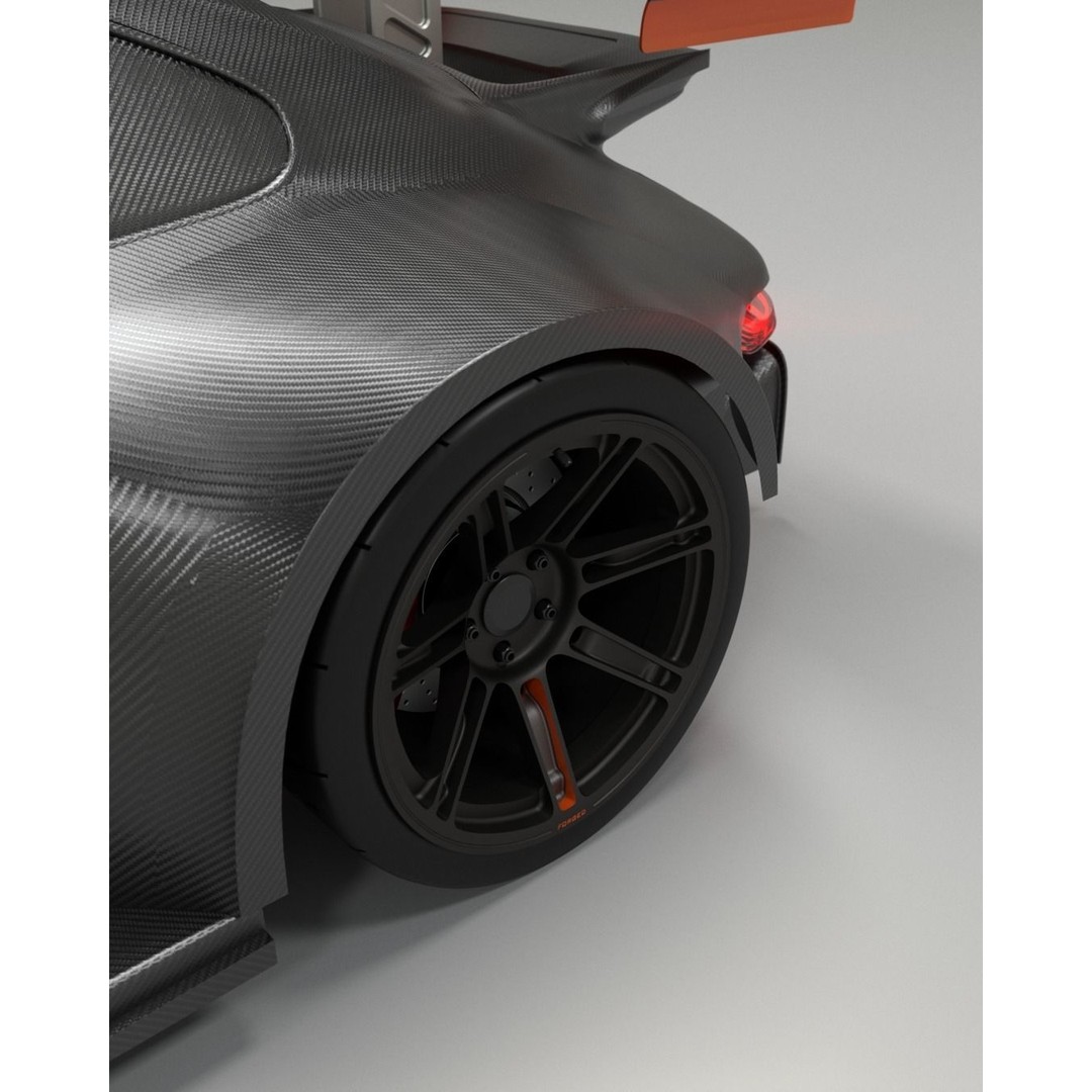 Porsche 911 3D Model – Pikes Peak Wide Body, Game Ready, FBX - View 17