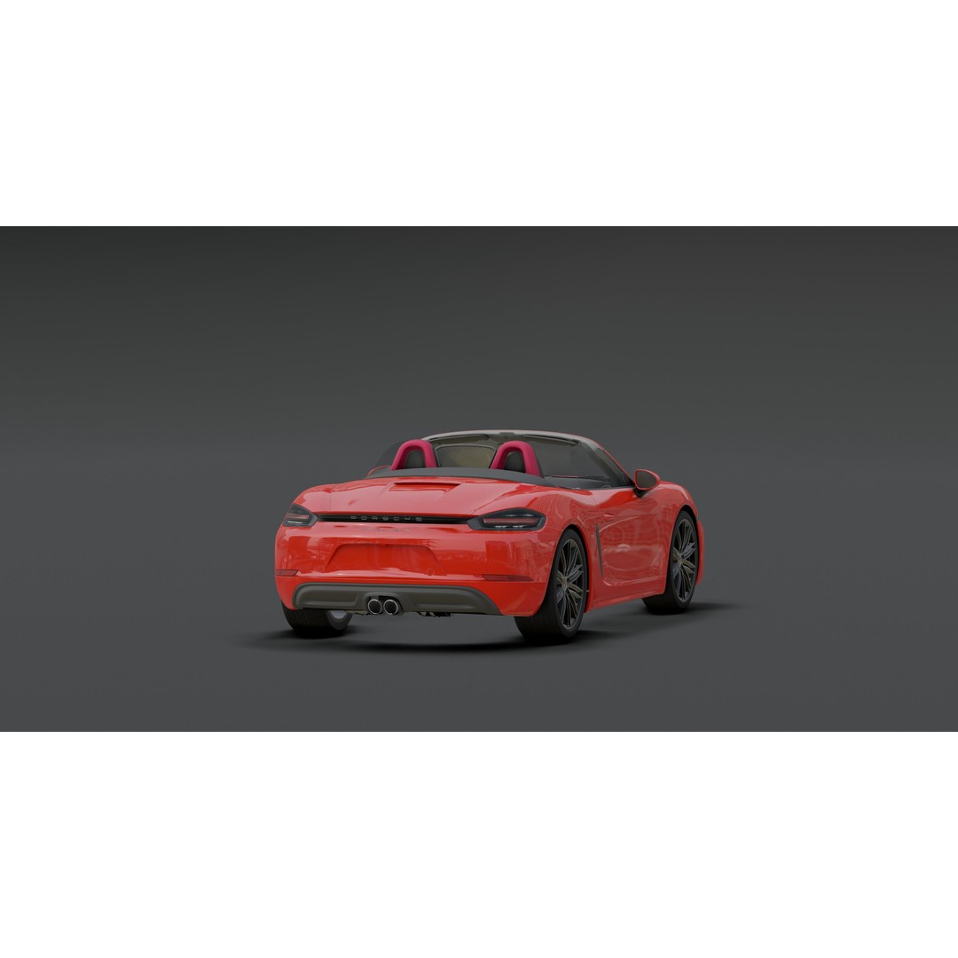 Porsche 718 Boxster S 3D Model – Low Poly Game Asset, Blender - View 10
