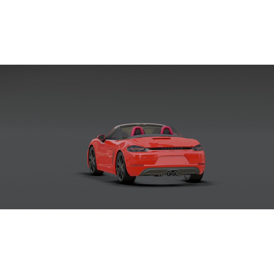 Porsche 718 Boxster S 3D Model – Low Poly Game Asset, Blender - View 11