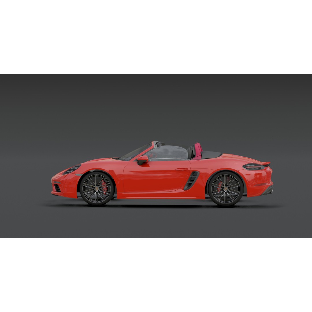 Porsche 718 Boxster S 3D Model – Low Poly Game Asset, Blender - View 13