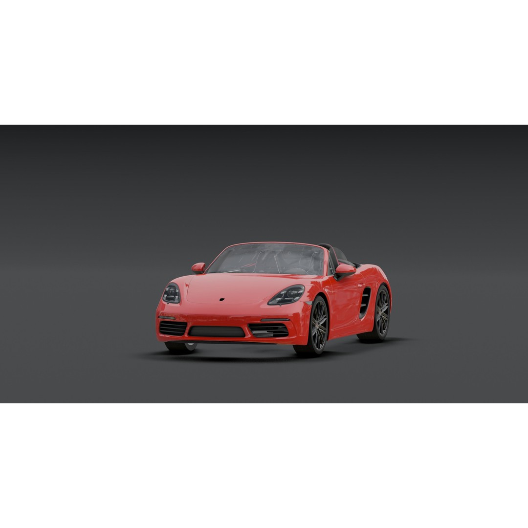 Porsche 718 Boxster S 3D Model – Low Poly Game Asset, Blender - View 16