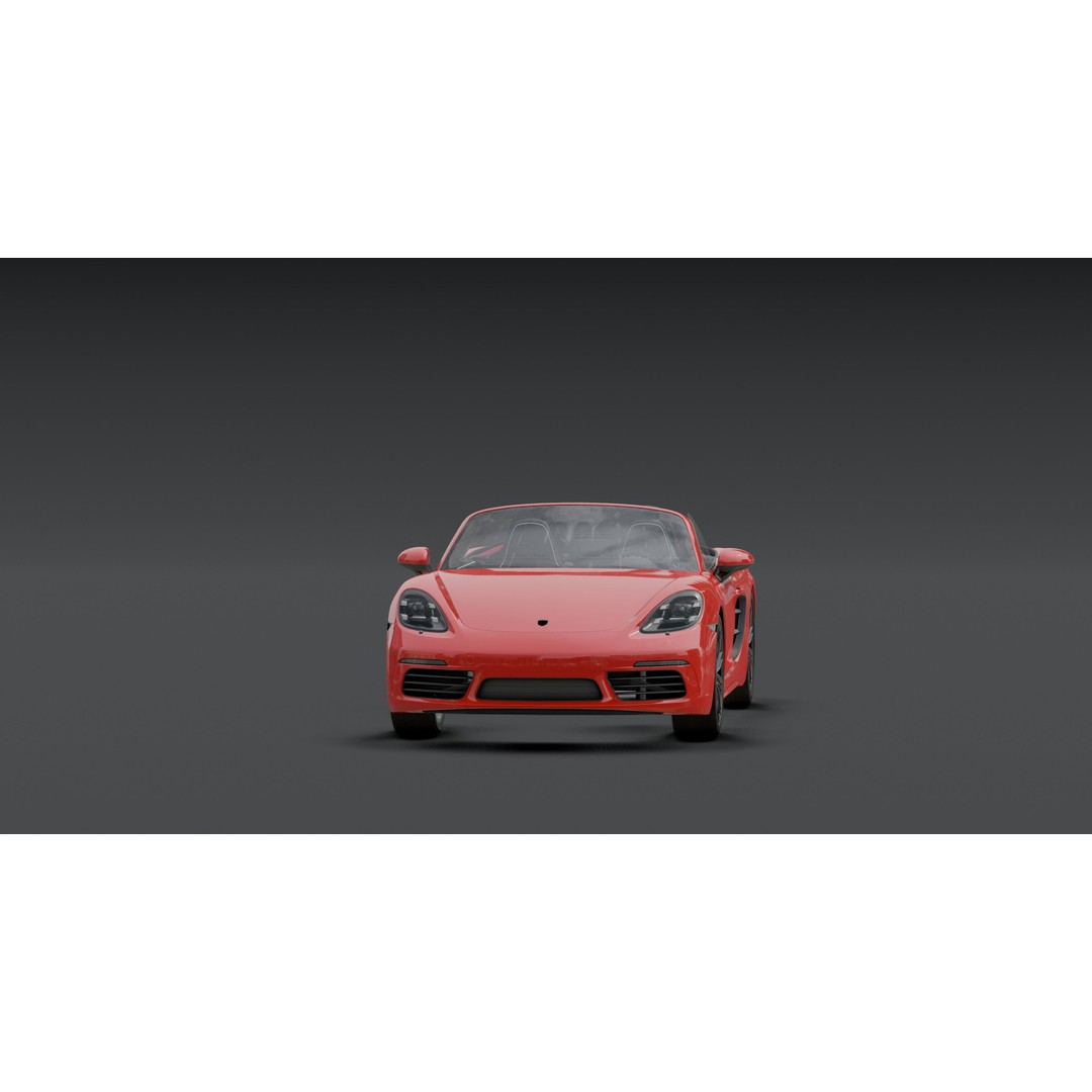 Porsche 718 Boxster S 3D Model – Low Poly Game Asset, Blender - View 17