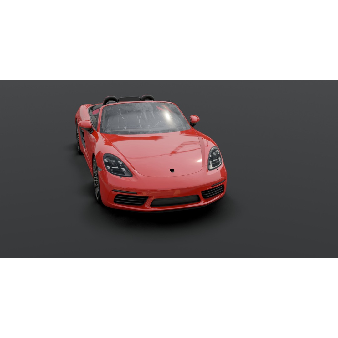 Porsche 718 Boxster S 3D Model – Low Poly Game Asset, Blender - View 18