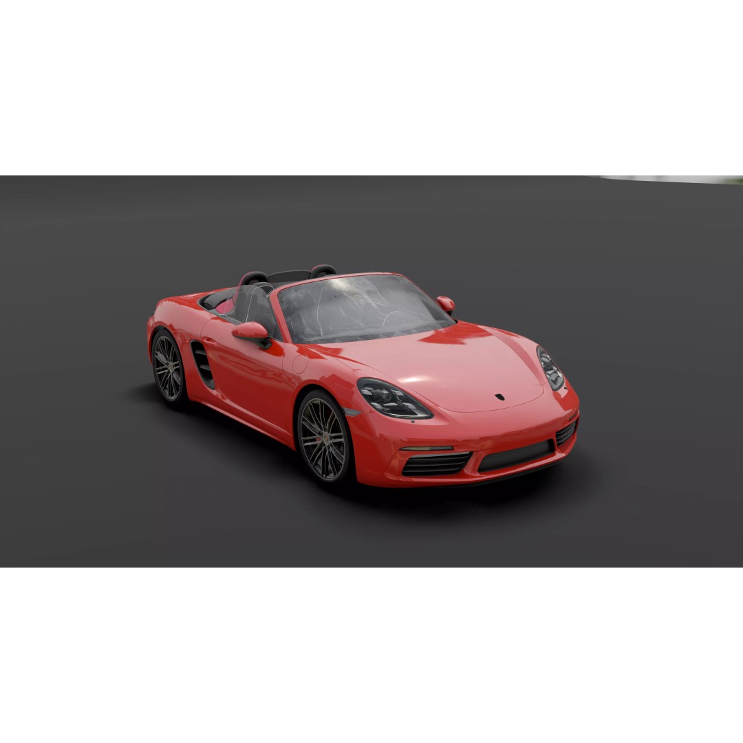 Porsche 718 Boxster S 3D Model – Low Poly Game Asset, Blender - View 2