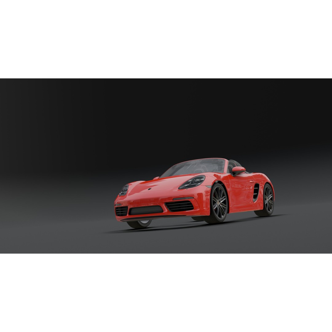 Porsche 718 Boxster S 3D Model – Low Poly Game Asset, Blender - View 20