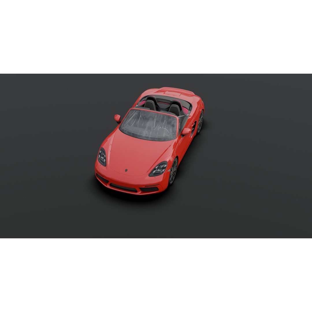 Porsche 718 Boxster S 3D Model – Low Poly Game Asset, Blender - View 21
