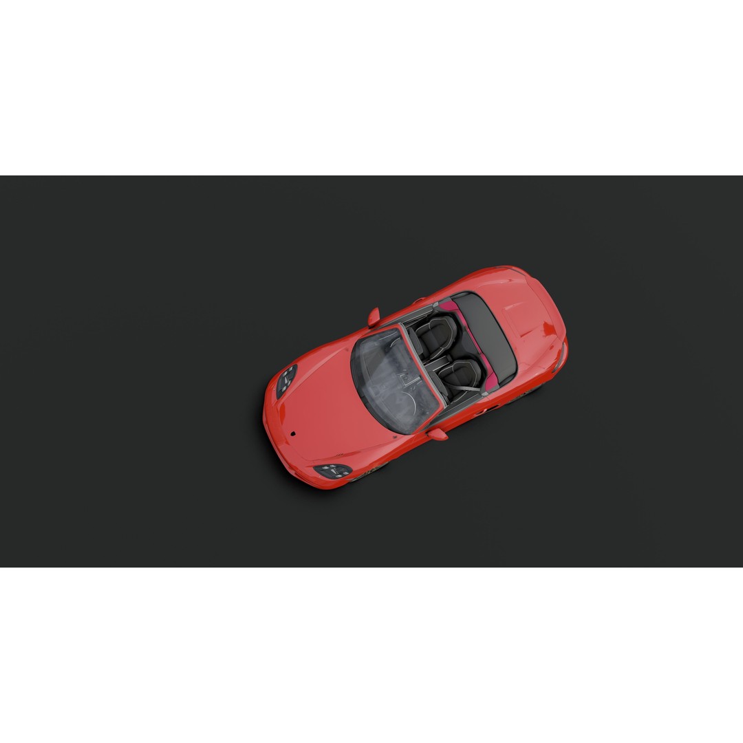 Porsche 718 Boxster S 3D Model – Low Poly Game Asset, Blender - View 22