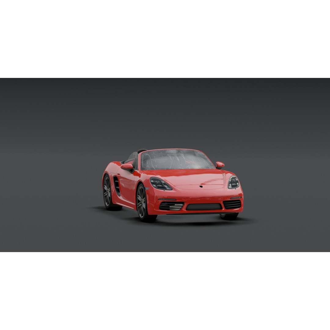 Porsche 718 Boxster S 3D Model – Low Poly Game Asset, Blender - View 5