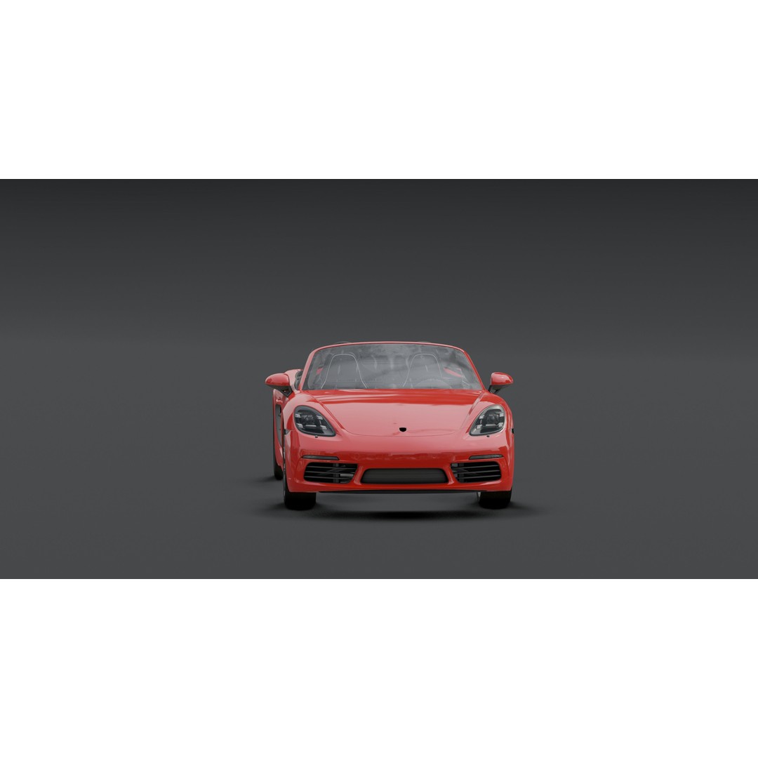 Porsche 718 Boxster S 3D Model – Low Poly Game Asset, Blender - View 6