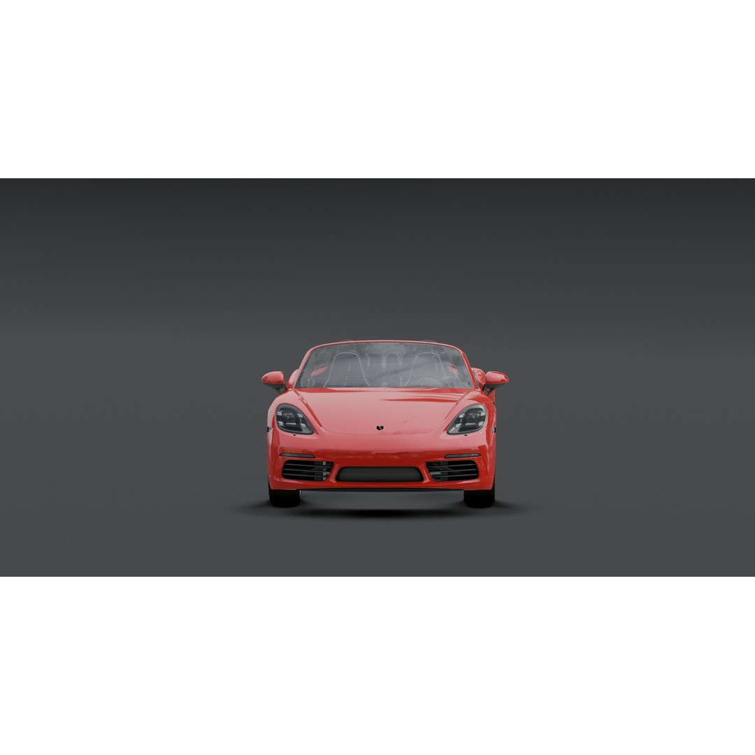 Porsche 718 Boxster S 3D Model – Low Poly Game Asset, Blender - View 7