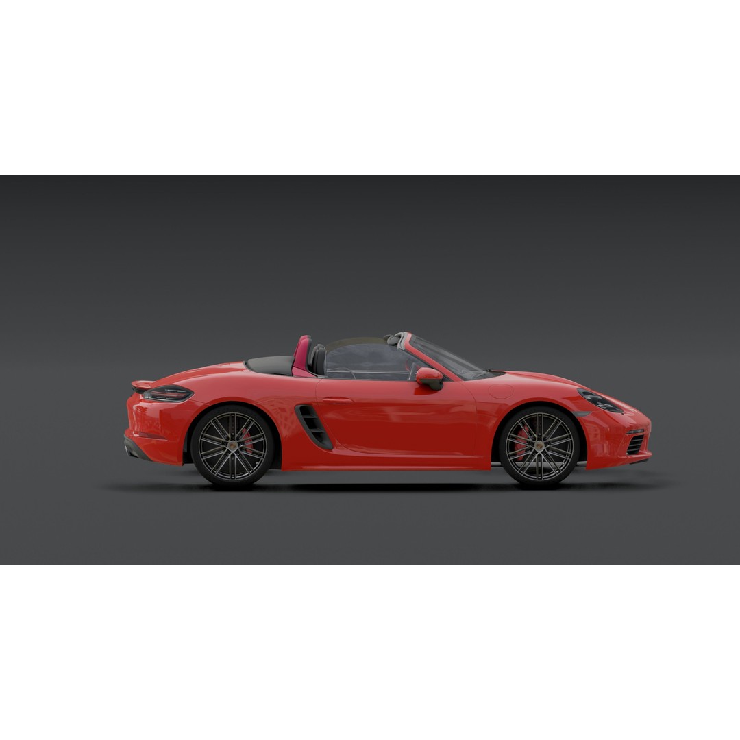Porsche 718 Boxster S 3D Model – Low Poly Game Asset, Blender - View 8