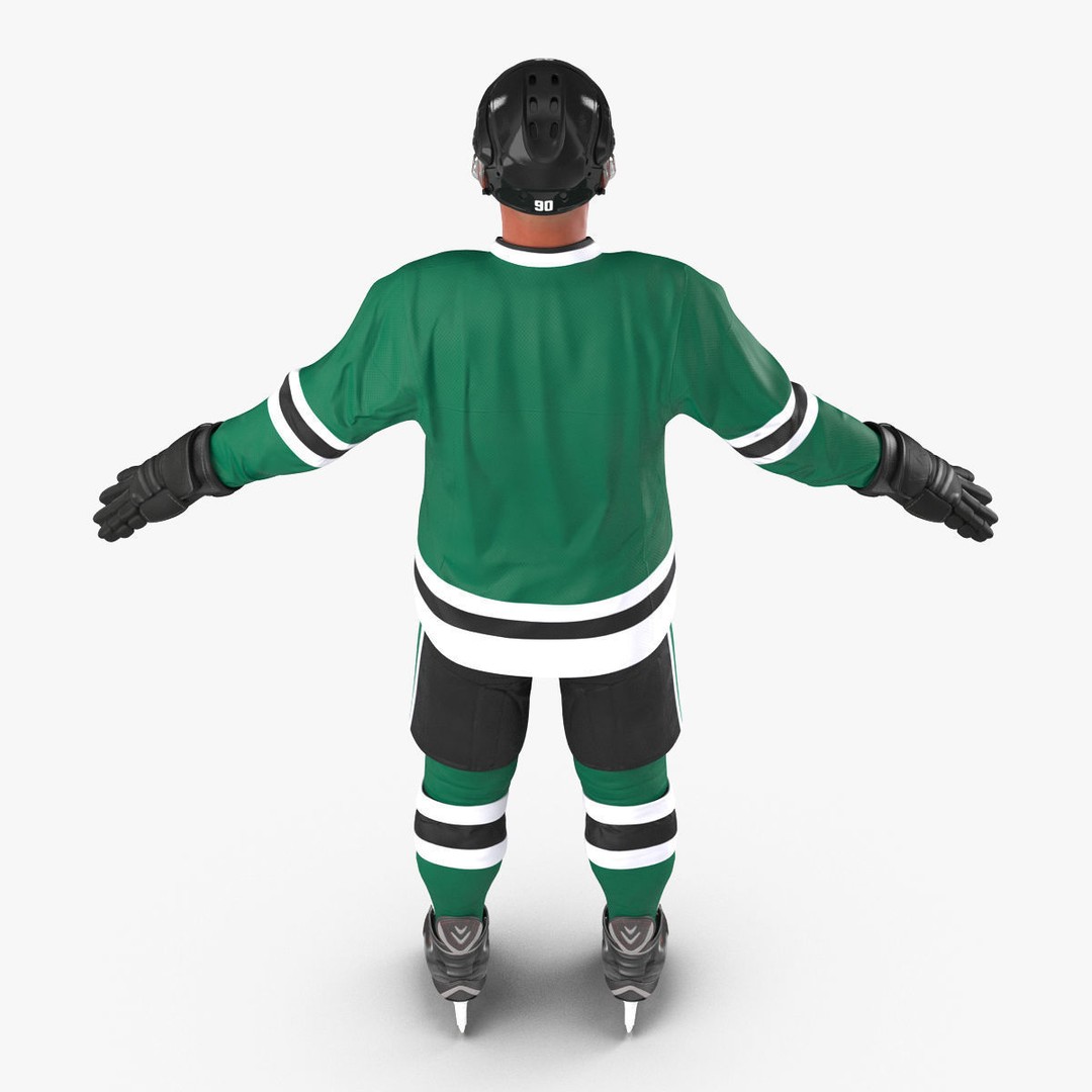 Hockey Player 3D Model – High Quality Rigged Character, FBX, OBJ - View 10