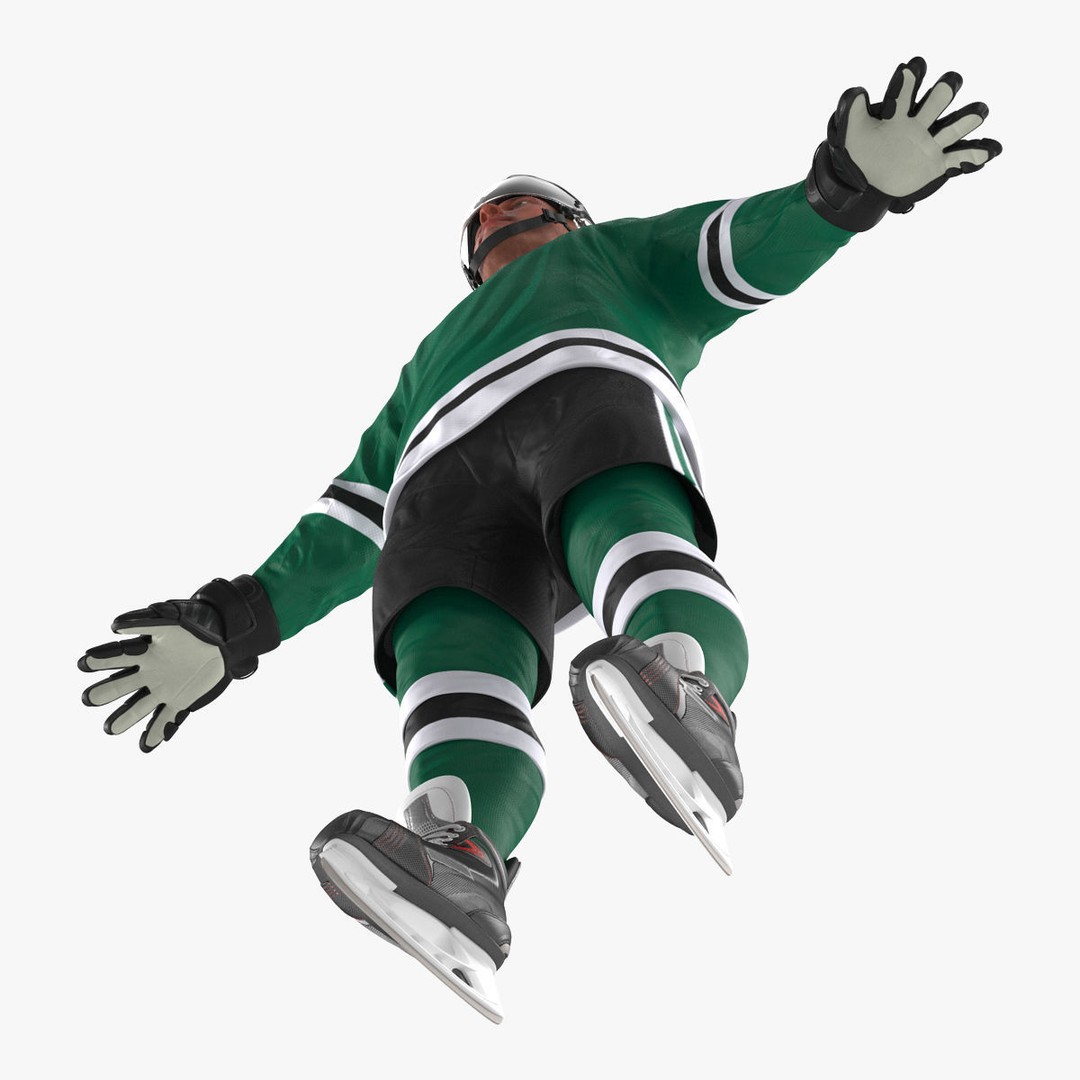 Hockey Player 3D Model – High Quality Rigged Character, FBX, OBJ - View 14