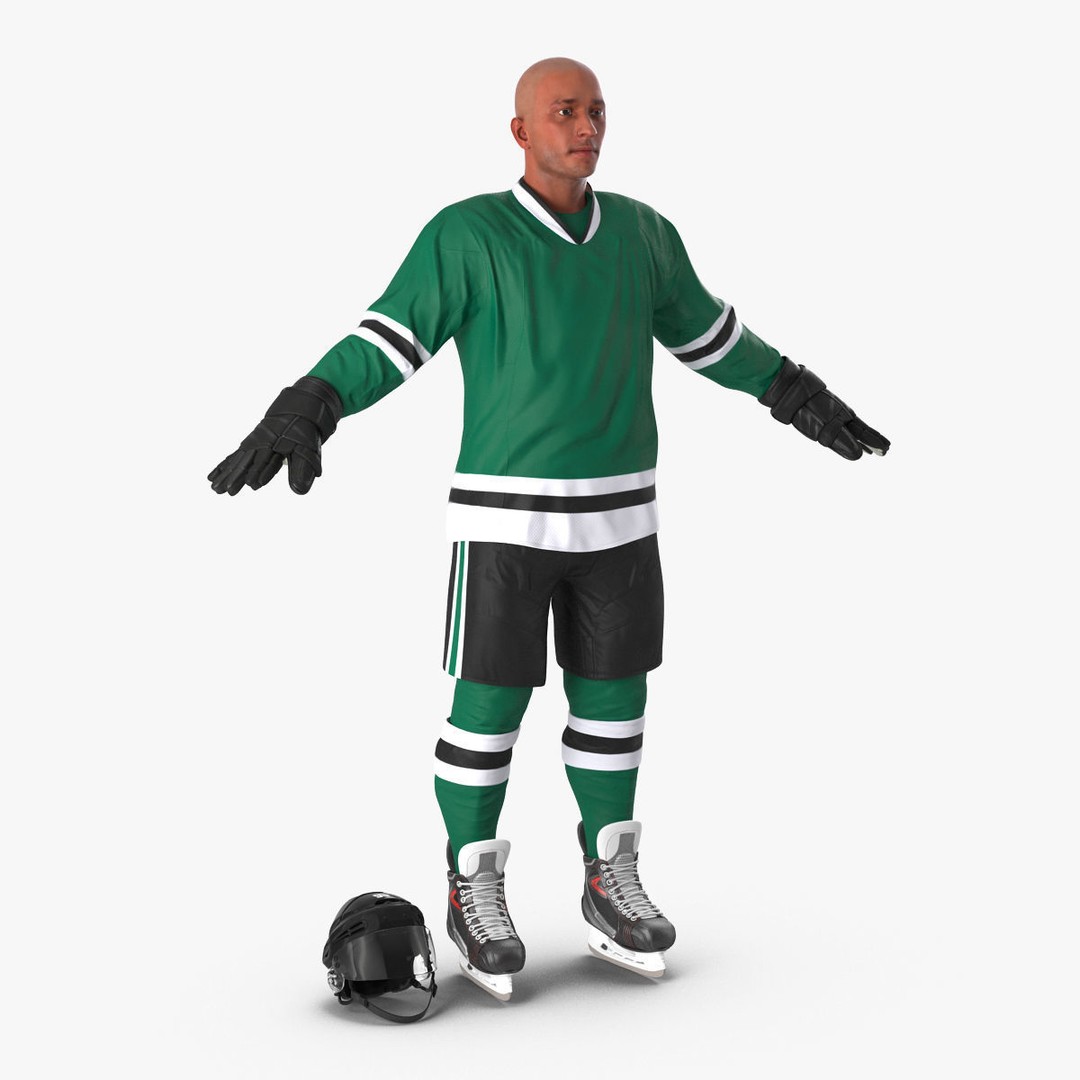 Hockey Player 3D Model – High Quality Rigged Character, FBX, OBJ - View 15
