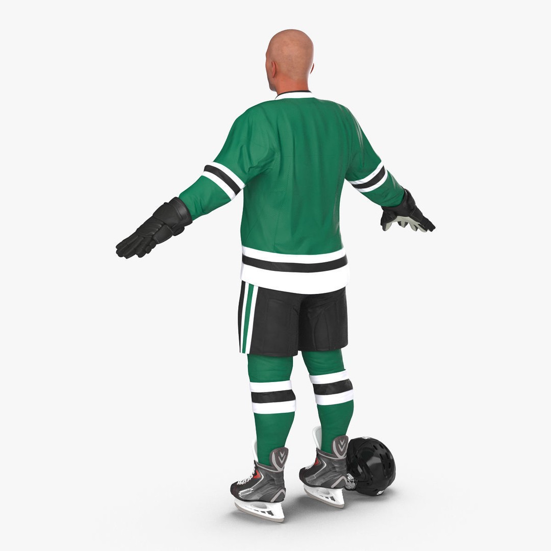 Hockey Player 3D Model – High Quality Rigged Character, FBX, OBJ - View 16