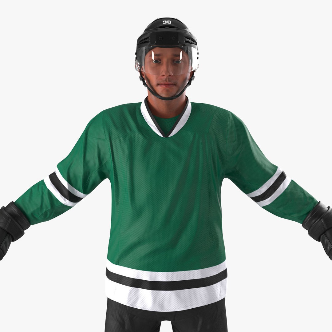 Hockey Player 3D Model – High Quality Rigged Character, FBX, OBJ - View 17
