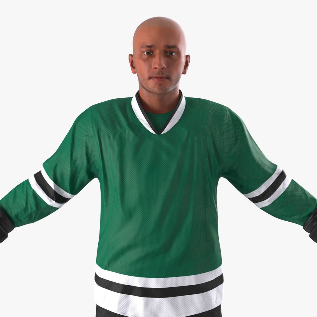 Hockey Player 3D Model – High Quality Rigged Character, FBX, OBJ - View 18