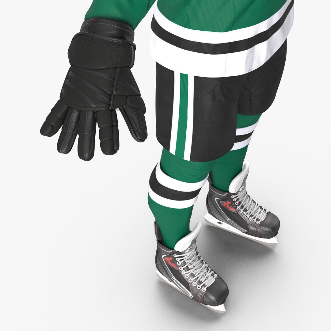 Hockey Player 3D Model – High Quality Rigged Character, FBX, OBJ - View 26