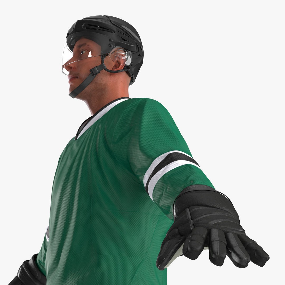 Hockey Player 3D Model – High Quality Rigged Character, FBX, OBJ - View 27