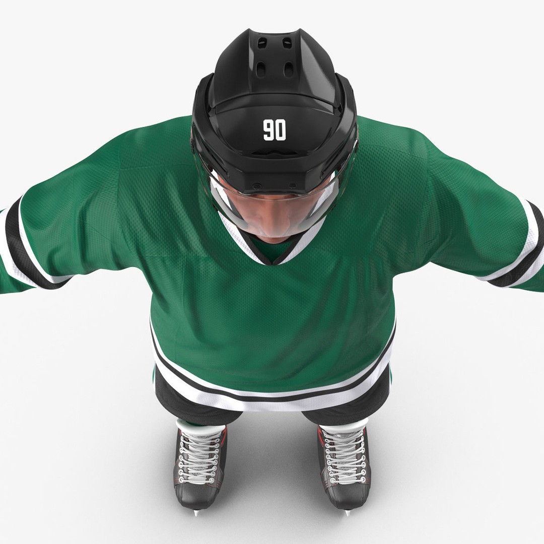 Hockey Player 3D Model – High Quality Rigged Character, FBX, OBJ - View 28