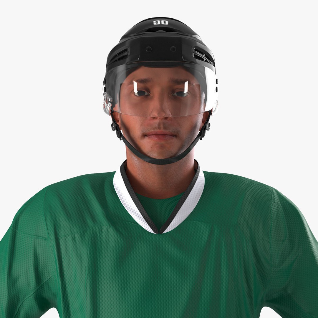 Hockey Player 3D Model – High Quality Rigged Character, FBX, OBJ - View 29