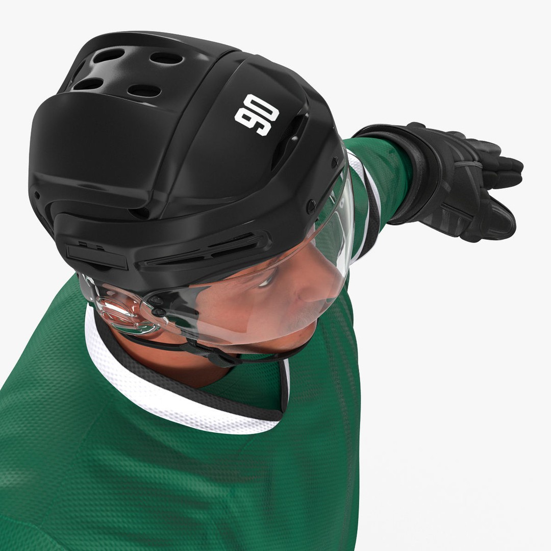 Hockey Player 3D Model – High Quality Rigged Character, FBX, OBJ - View 32