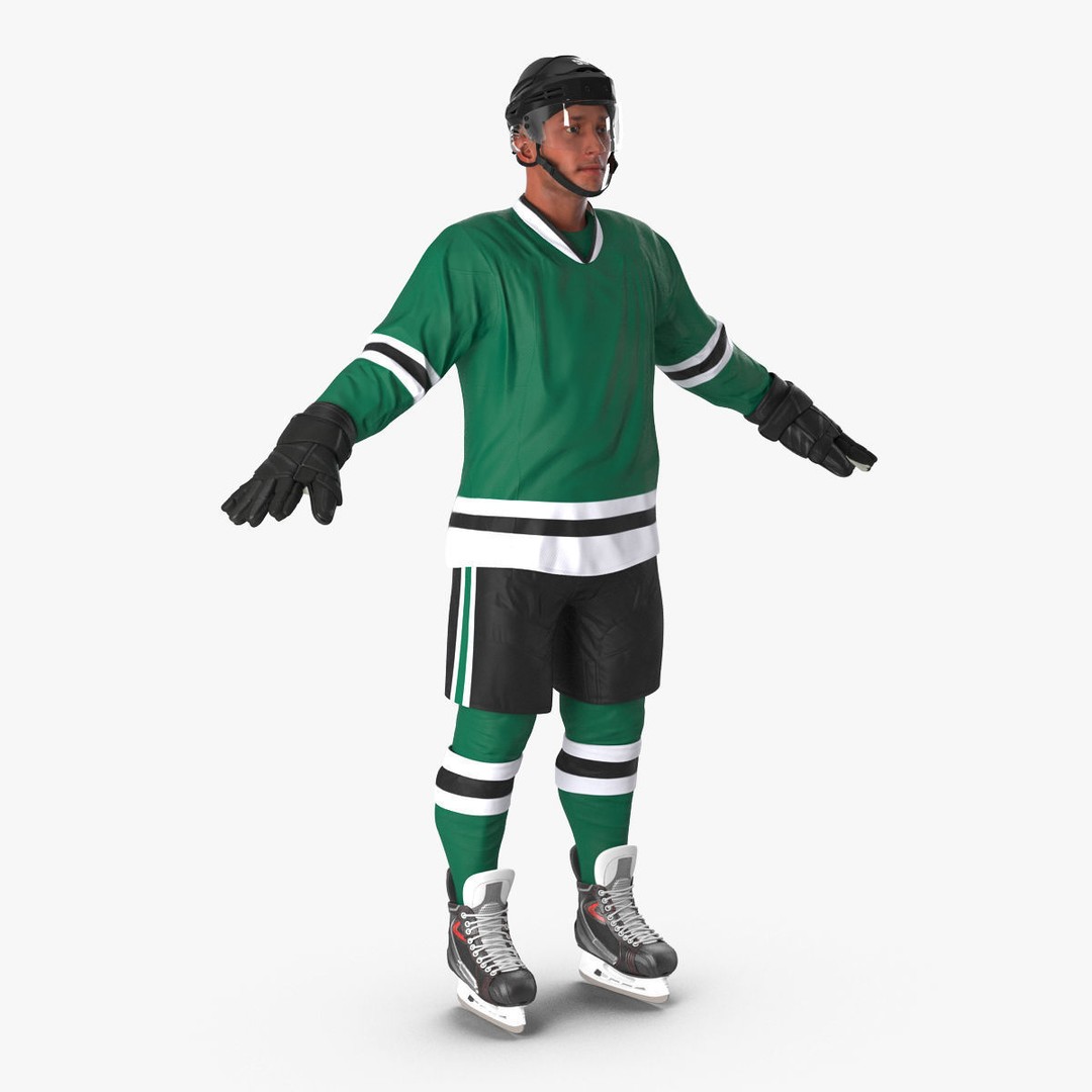 Hockey Player 3D Model – High Quality Rigged Character, FBX, OBJ - View 4