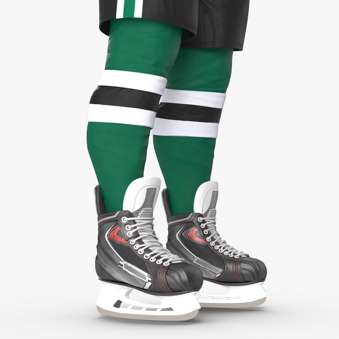 Hockey Player 3D Model – High Quality Rigged Character, FBX, OBJ - View 43
