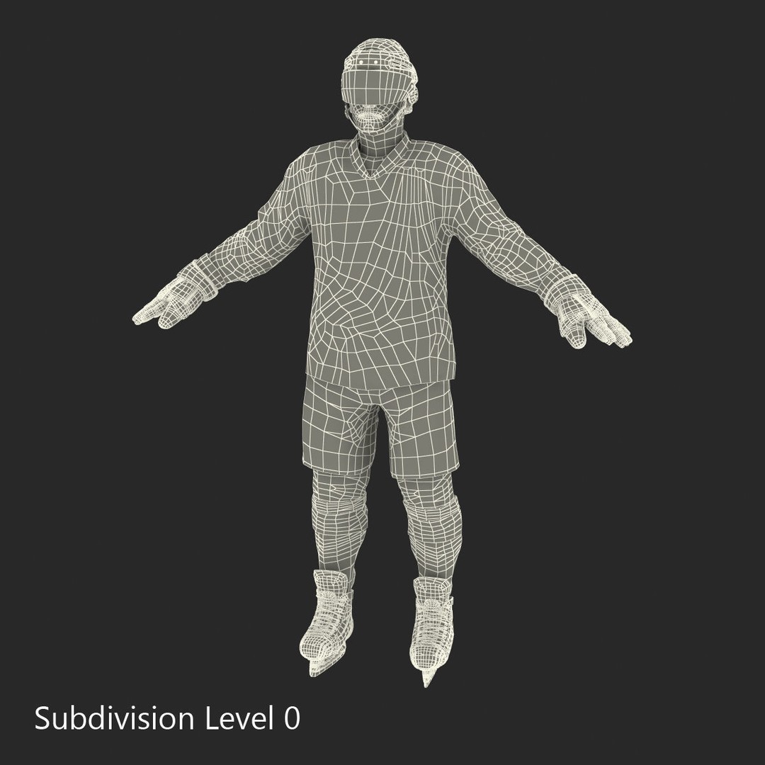 Hockey Player 3D Model – High Quality Rigged Character, FBX, OBJ - View 49