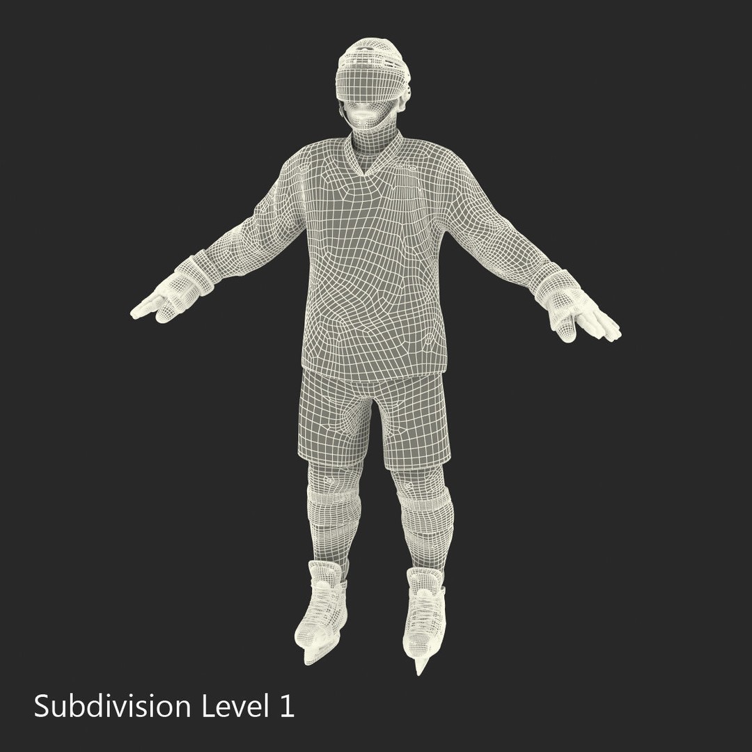 Hockey Player 3D Model – High Quality Rigged Character, FBX, OBJ - View 50