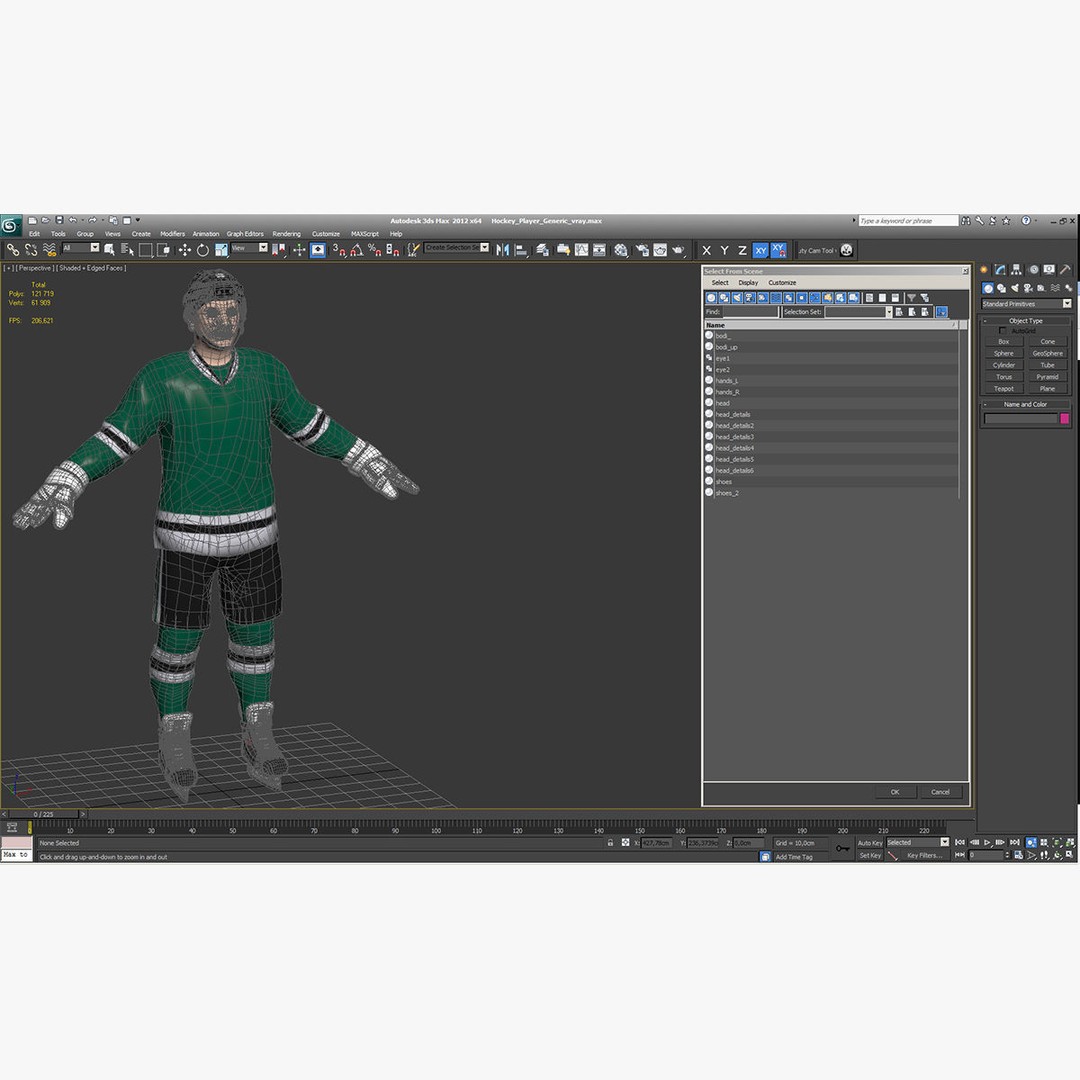 Hockey Player 3D Model – High Quality Rigged Character, FBX, OBJ - View 54