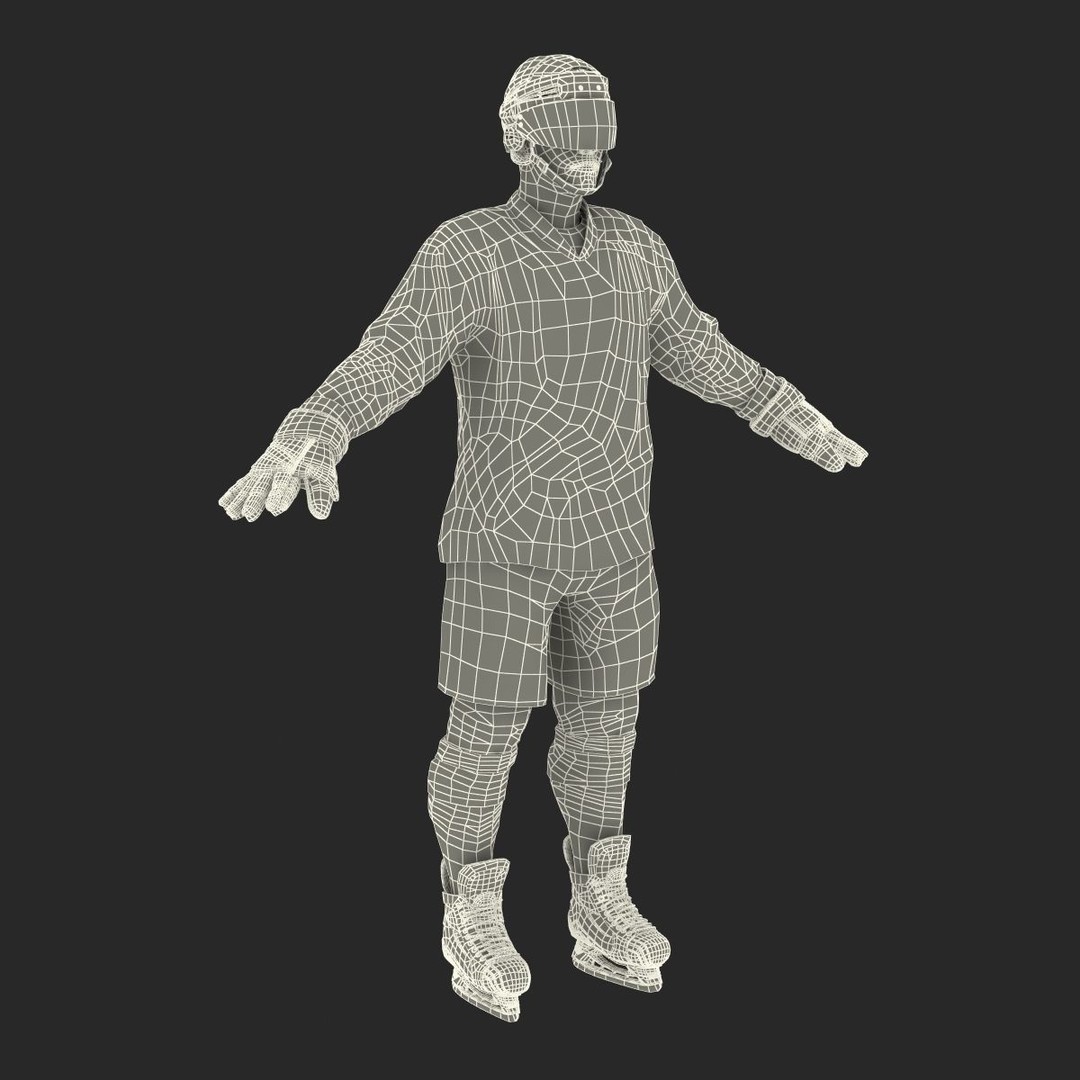 Hockey Player 3D Model – High Quality Rigged Character, FBX, OBJ - View 55