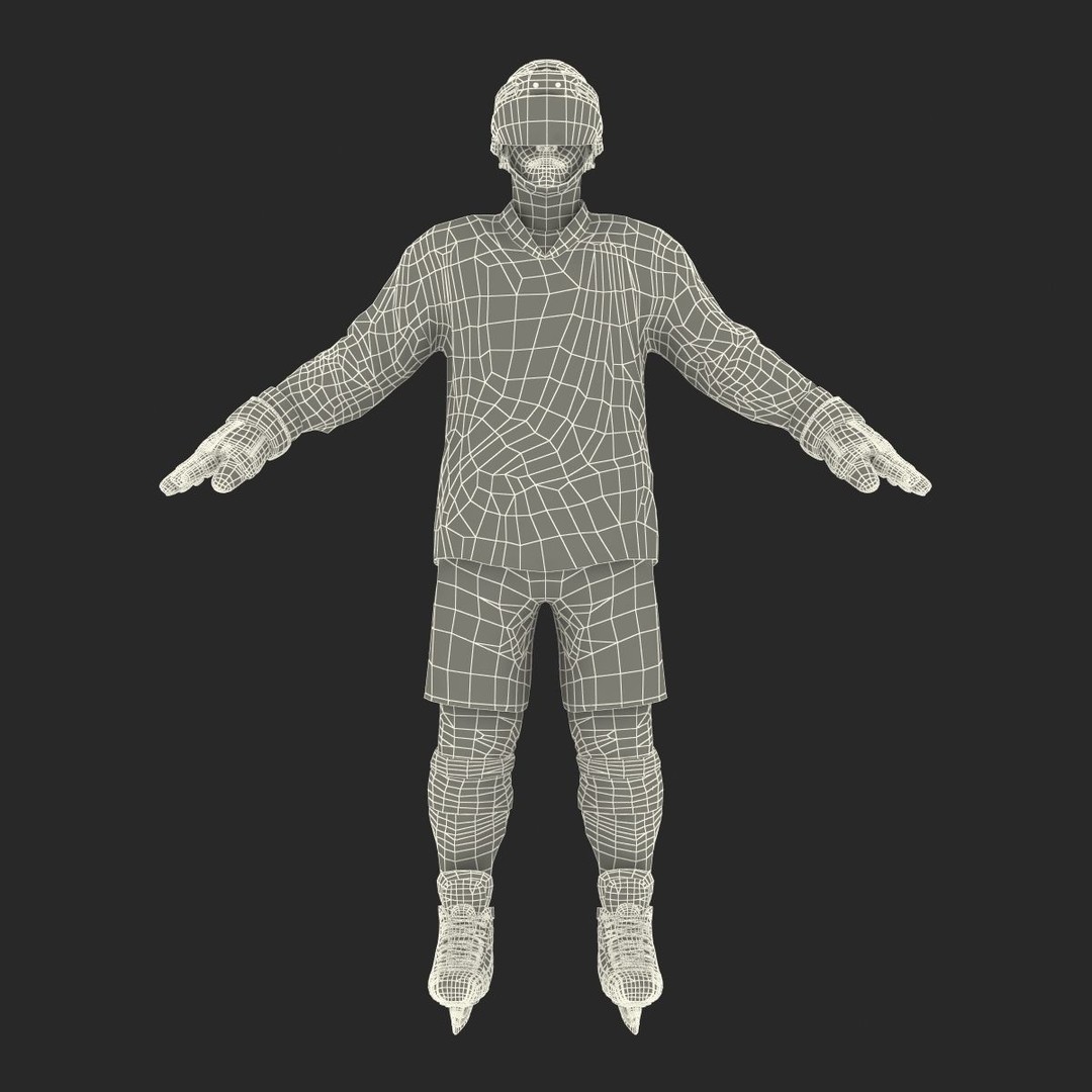 Hockey Player 3D Model – High Quality Rigged Character, FBX, OBJ - View 56